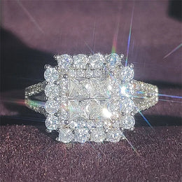 KissICON Kissicon Gorgeous Square Shape Ring – Iced Zircon