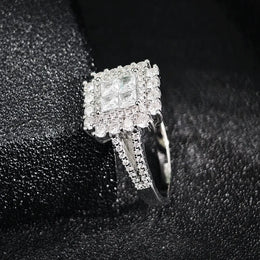KissICON Kissicon Gorgeous Square Shape Ring – Iced Zircon
