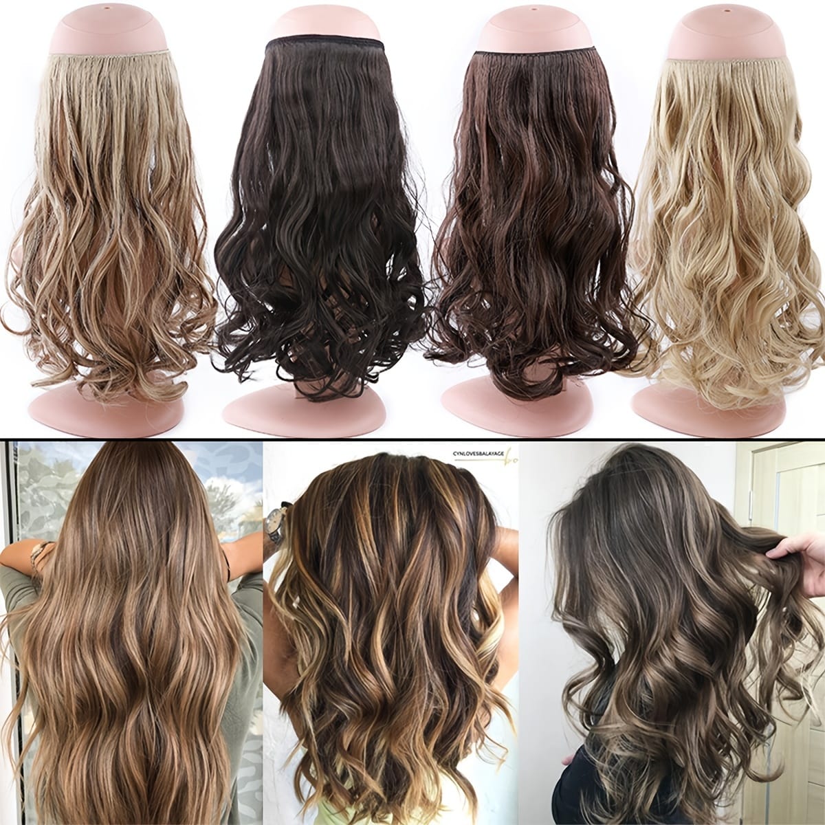 KissICON Kissicon Hair Extensions Hidden Wire Secure