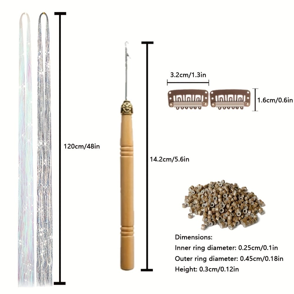 KissICON Kissicon Hair Tinsel Kit Heat Resistant