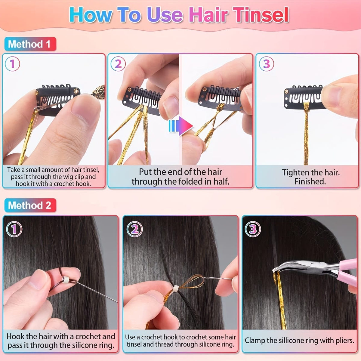 KissICON Kissicon Hair Tinsel Kit Heat Resistant