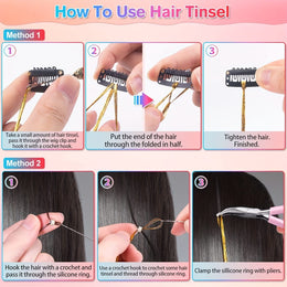 KissICON Kissicon Hair Tinsel Kit Heat Resistant