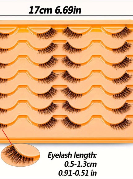 KissICON KissIcon Half Eye Lashes 14 Pairs Slender Fluffy