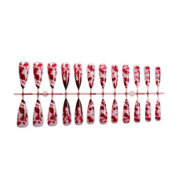 KissICON KissIcon Halloween Almond Nails 24Pcs Glue Blood French