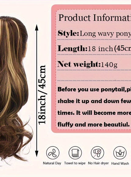 KissICON KissIcon Halloween Claw Clip Ponytail Extension Long Wavy