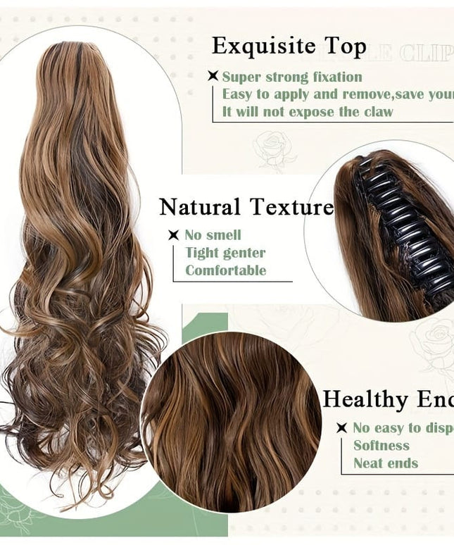 KissICON KissIcon Halloween Claw Clip Ponytail Extension Long Wavy