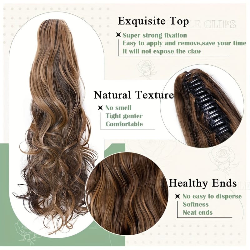 KissICON KissIcon Halloween Claw Clip Ponytail Extension Long Wavy