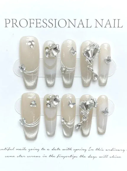 KissICON KissIcon Handmade Press On Nails - Nude Square