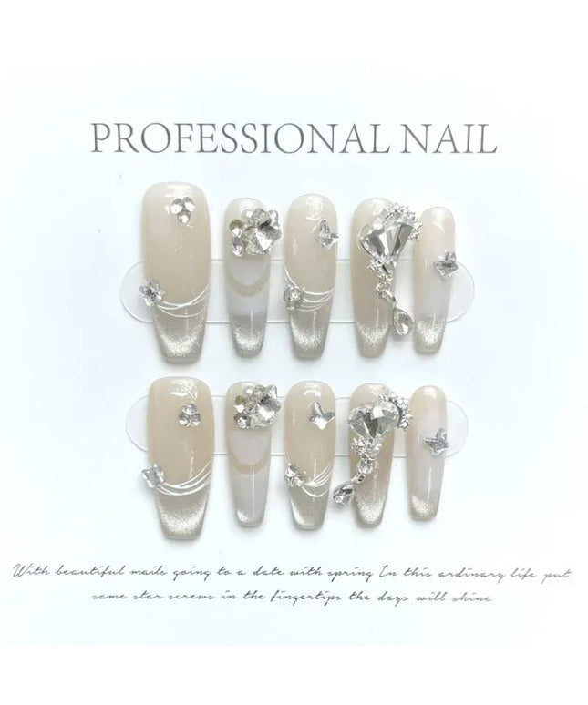 KissICON KissIcon Handmade Press On Nails - Nude Square