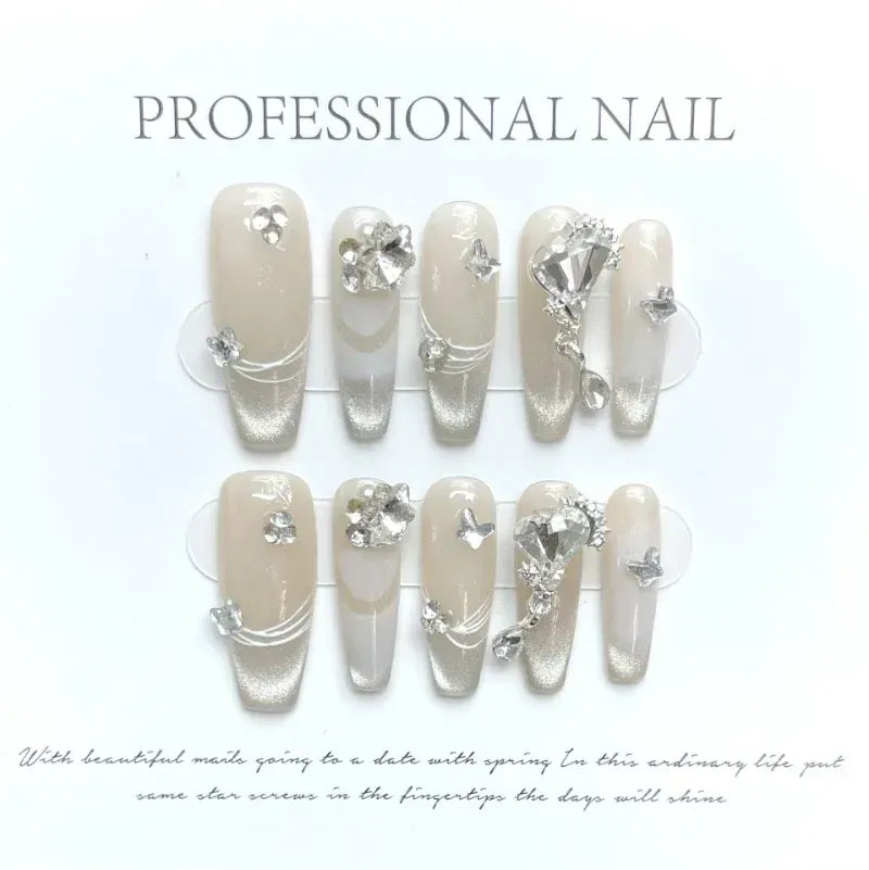 KissICON KissIcon Handmade Press On Nails - Nude Square