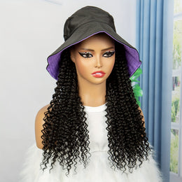 KissICON Kissicon Hat Wig Long Curly Heat