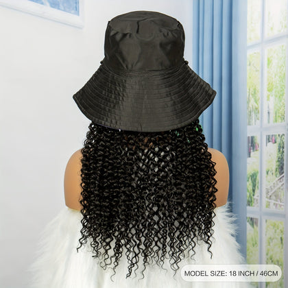 KissICON Kissicon Hat Wig Long Curly Heat