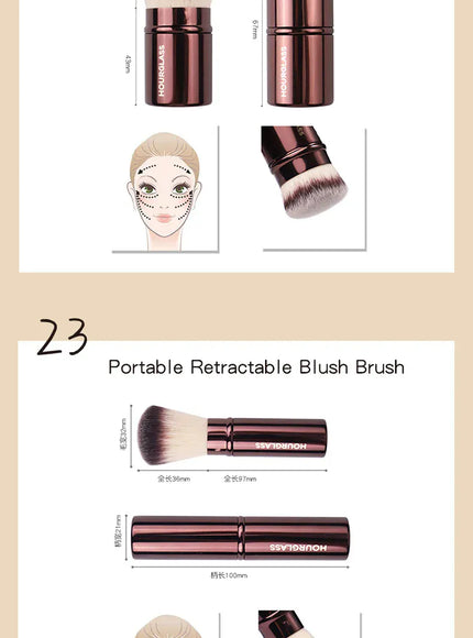 KissICON KissIcon Hourglass Retractable Makeup Brush - All In