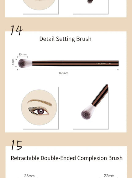 KissICON KissIcon Hourglass Retractable Makeup Brush - All In