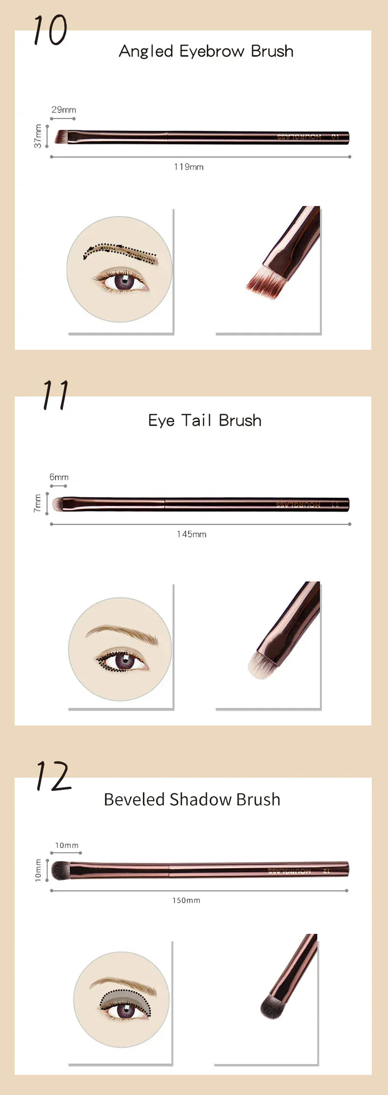 KissICON KissIcon Hourglass Retractable Makeup Brush - All In