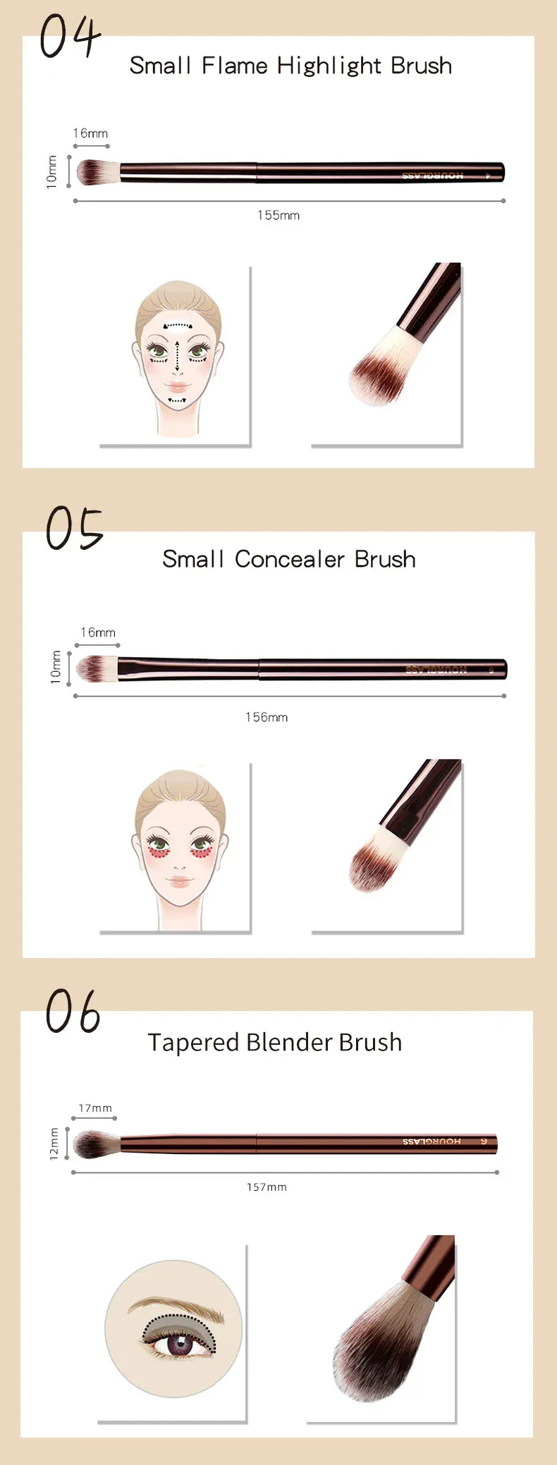 KissICON KissIcon Hourglass Retractable Makeup Brush - All In