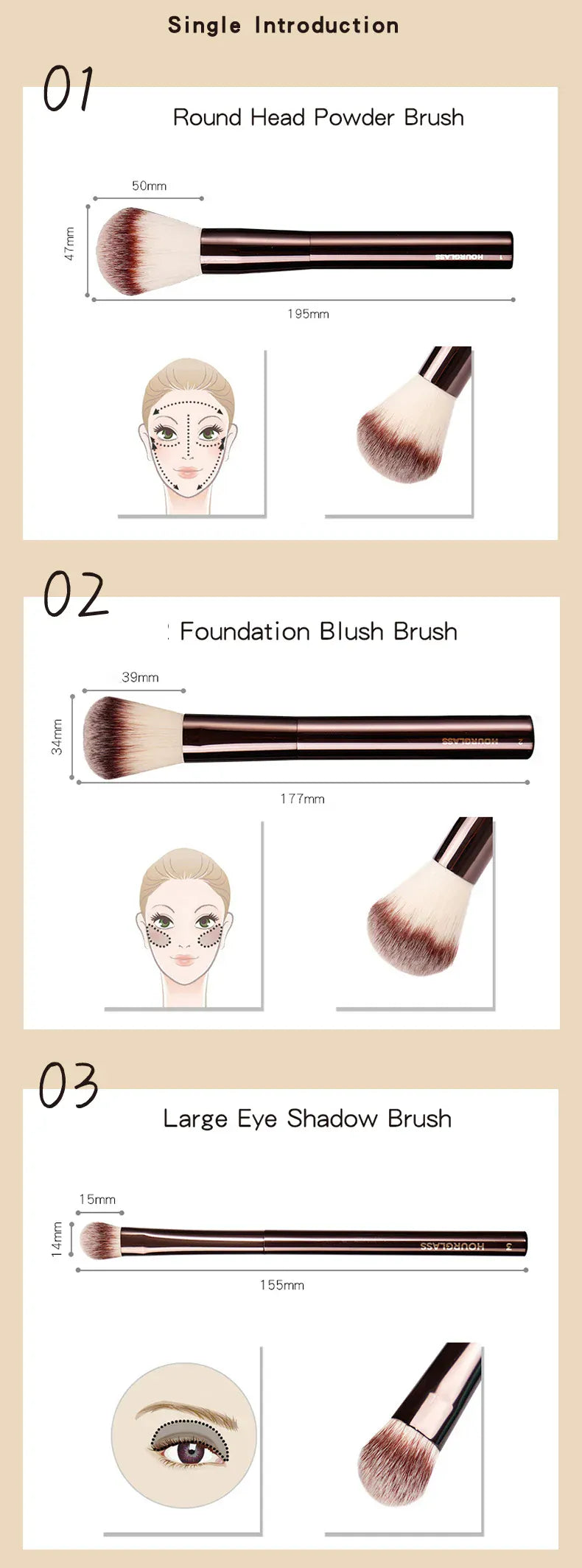 KissICON KissIcon Hourglass Retractable Makeup Brush - All In