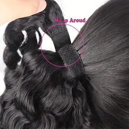 KissICON KissIcon Human Hair Water Wave Ponytail - Natural