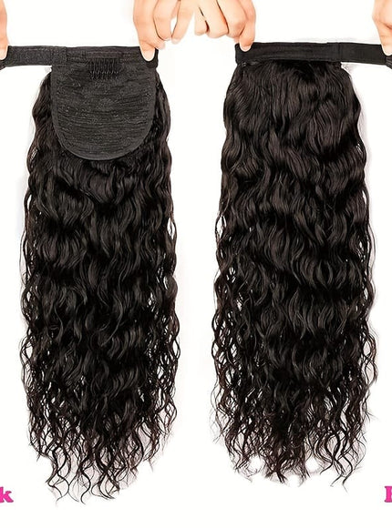 KissICON KissIcon Human Hair Water Wave Ponytail - Natural