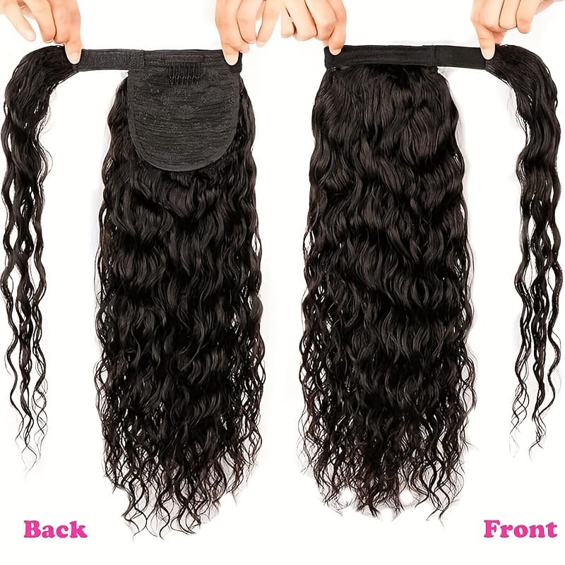 KissICON KissIcon Human Hair Water Wave Ponytail - Natural