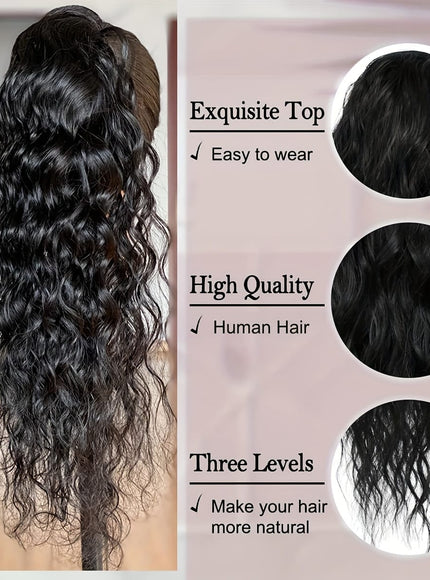 KissICON KissIcon Human Hair Water Wave Ponytail - Natural