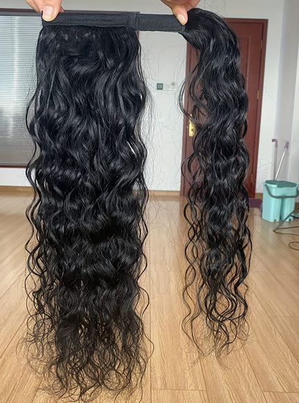 KissICON KissIcon Human Hair Water Wave Ponytail - Natural