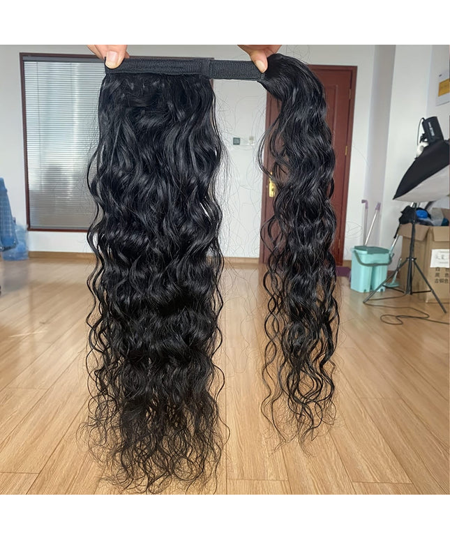 KissICON KissIcon Human Hair Water Wave Ponytail - Natural