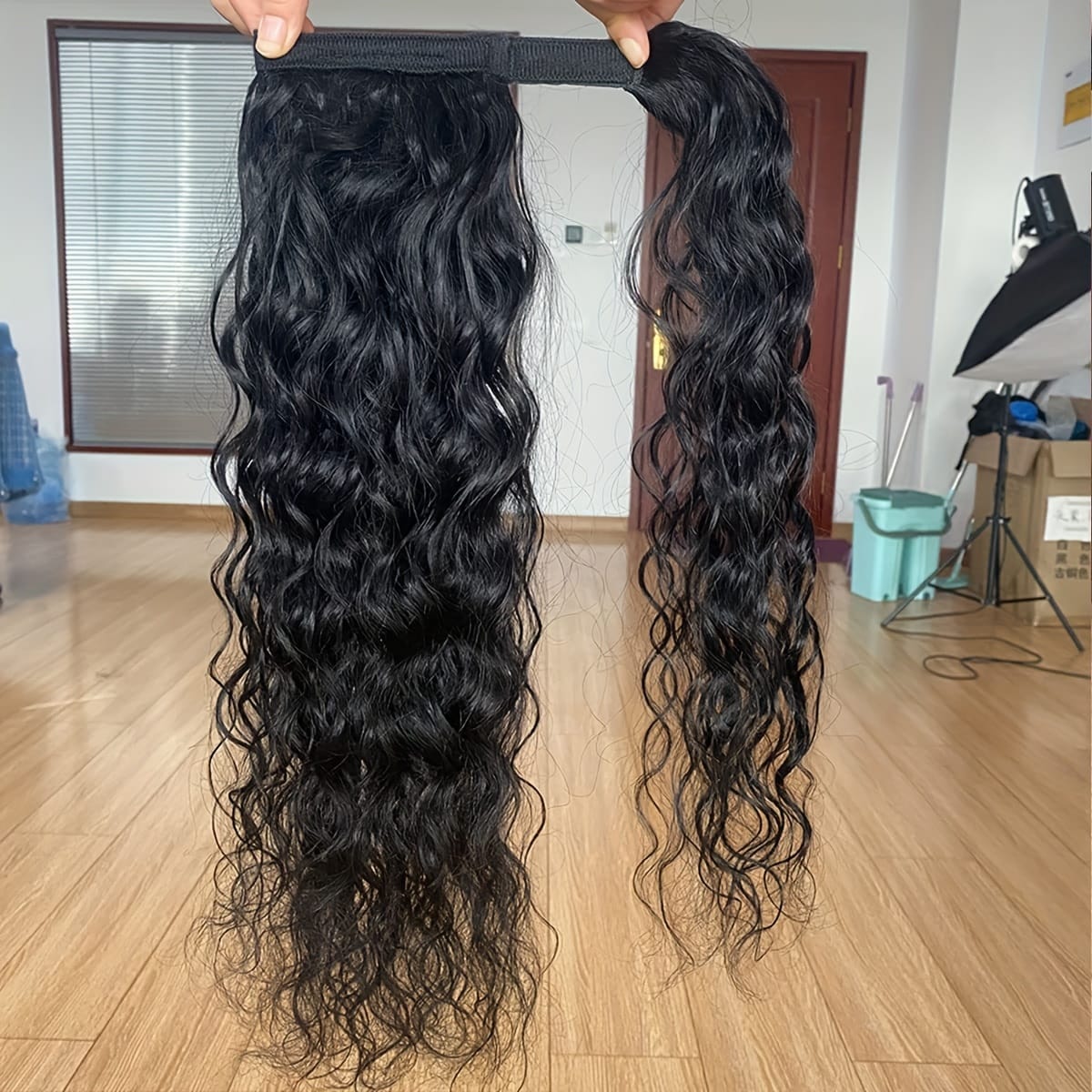 KissICON KissIcon Human Hair Water Wave Ponytail - Natural