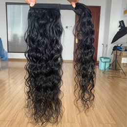 KissICON KissIcon Human Hair Water Wave Ponytail - Natural