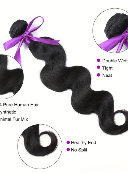 KissICON KissIcon Indian Body Wave Hair Extensions - 12-26in