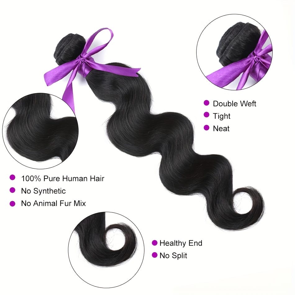 KissICON KissIcon Indian Body Wave Hair Extensions - 12-26in