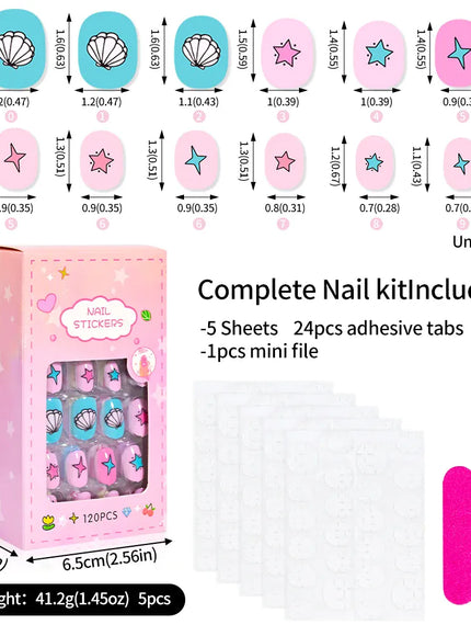 KissICON KissIcon Kids Cartoon Press On Nails - Jelly