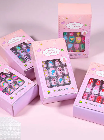 KissICON KissIcon Kids Cartoon Press On Nails Set 120pcs