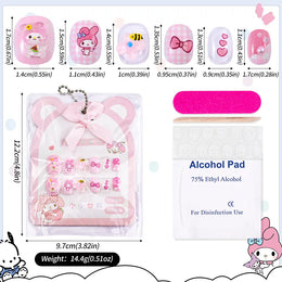 KissICON KissIcon Kids Kuromi Press On Nails With Jelly