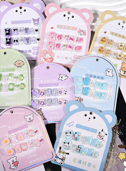 KissICON KissIcon Kids Kuromi Press On Nails With Jelly