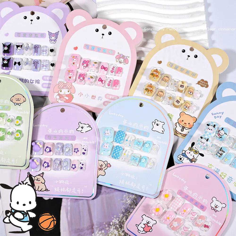 KissICON KissIcon Kids Kuromi Press On Nails With Jelly