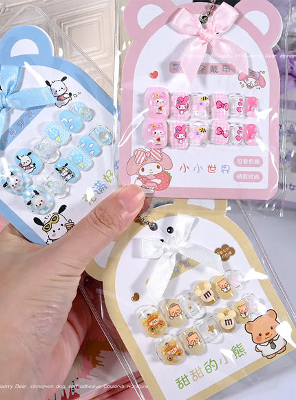 KissICON KissIcon Kids Kuromi Press On Nails With Jelly