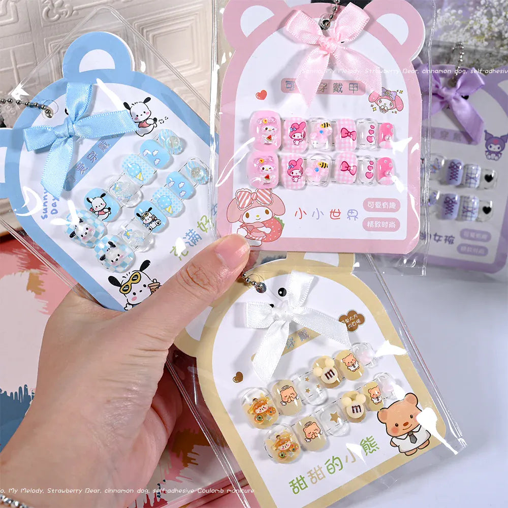 KissICON KissIcon Kids Kuromi Press On Nails With Jelly