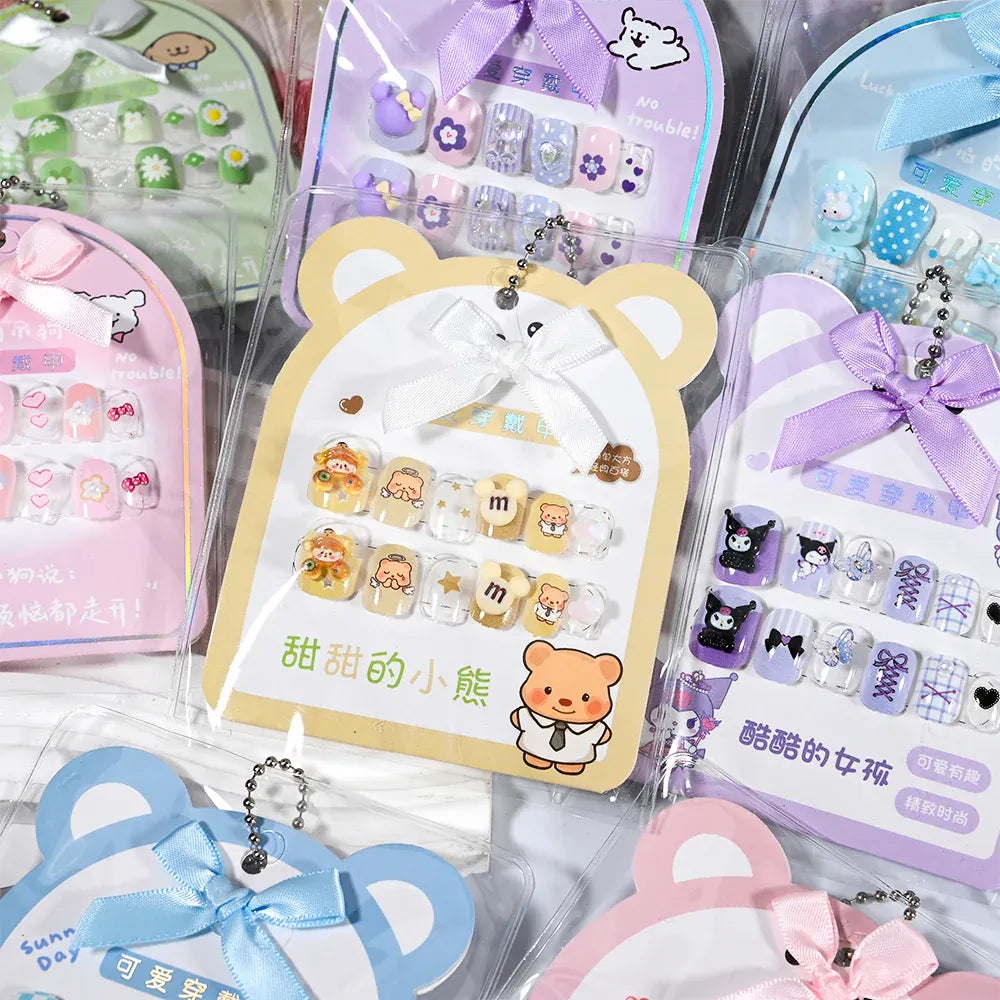 KissICON KissIcon Kids Kuromi Press On Nails With Jelly