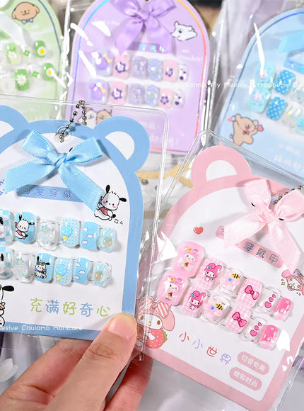 KissICON KissIcon Kids Kuromi Press On Nails With Jelly