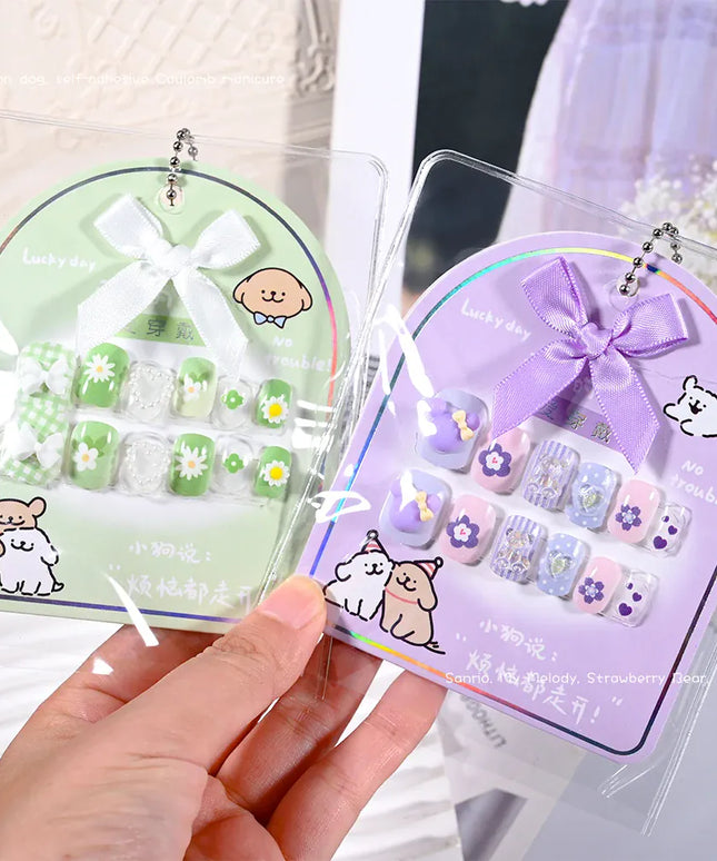 KissICON KissIcon Kids Kuromi Press On Nails With Jelly