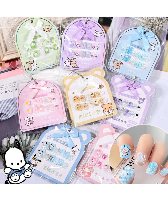 KissICON KissIcon Kids Kuromi Press On Nails With Jelly