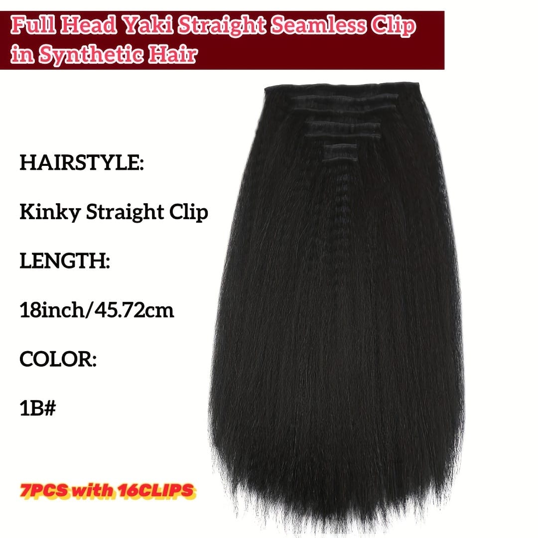 KissICON Kissicon Kinky Straight Clip In Wig