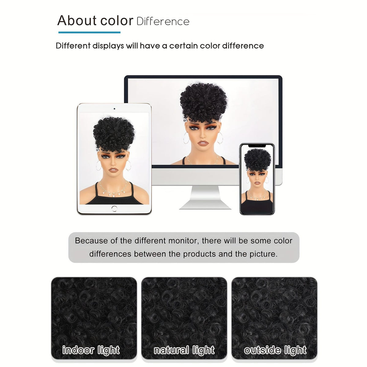 KissICON [KissIcon]KKSILK Afro High Puff Ponytail - Drawstring Bangs