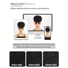 KissICON [KissIcon]KKSILK Afro High Puff Ponytail - Drawstring Bangs