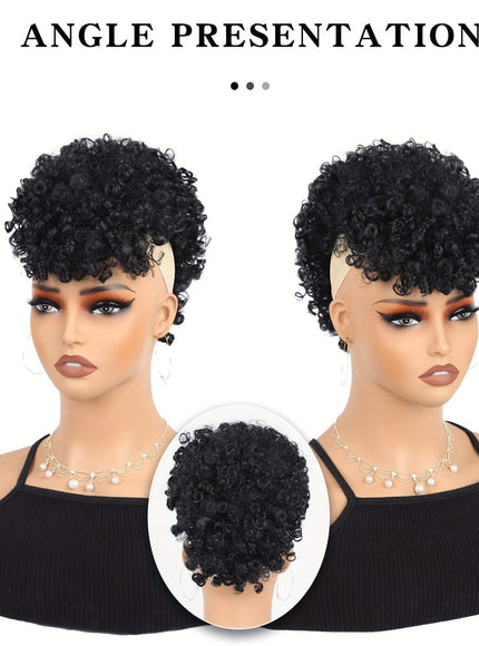 KissICON [KissIcon]KKSILK Afro High Puff Ponytail - Drawstring Bangs