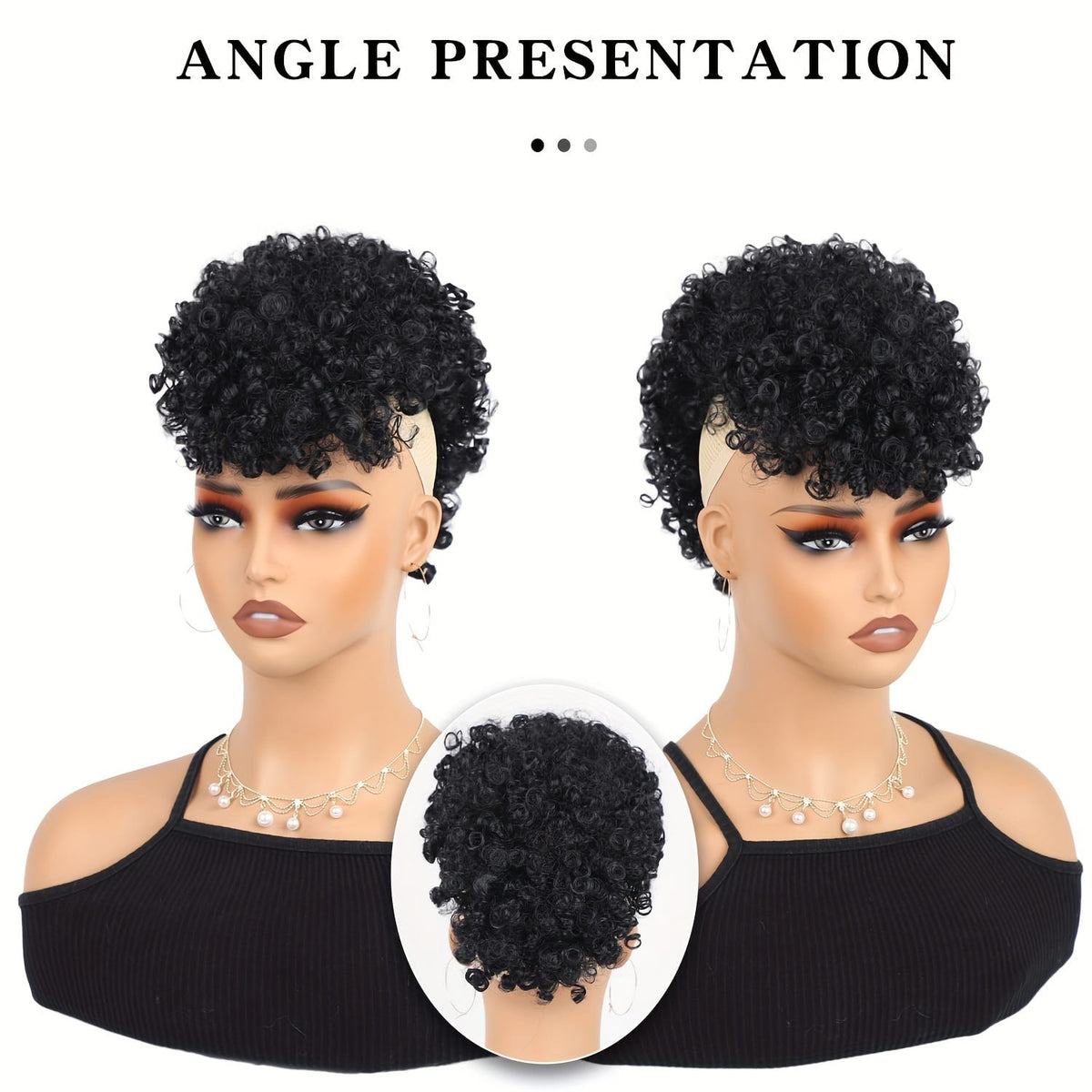 KissICON [KissIcon]KKSILK Afro High Puff Ponytail - Drawstring Bangs