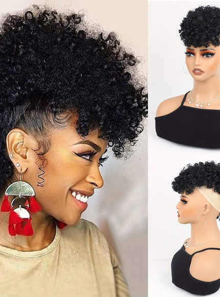 KissICON [KissIcon]KKSILK Afro High Puff Ponytail - Drawstring Bangs