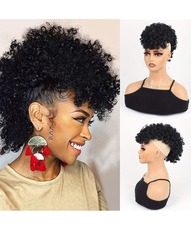 KissICON [KissIcon]KKSILK Afro High Puff Ponytail - Drawstring Bangs