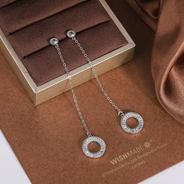 KissICON KissIcon Korean Tassel Earrings - Zircon Pendant 925 Silver